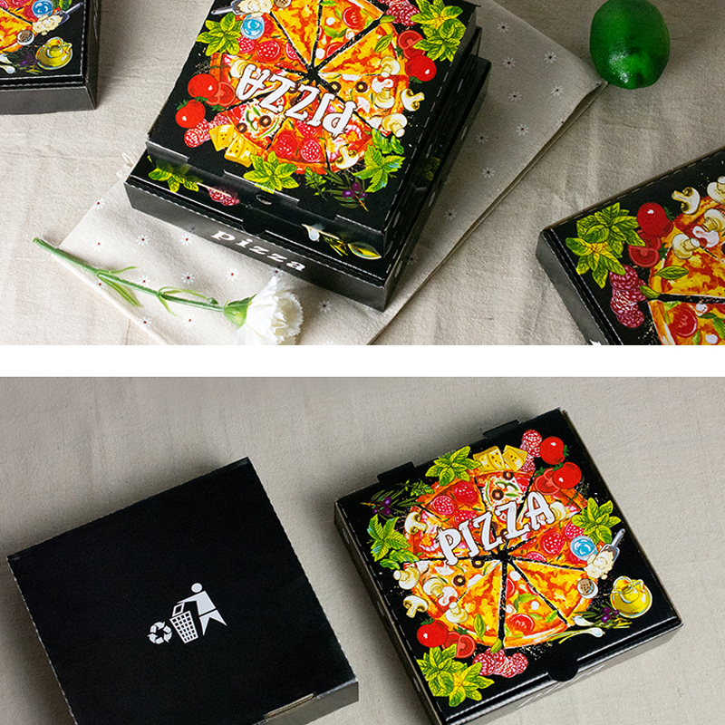Wholesale Pizza Boxes Takeaway dessert Box Price Cheap Packaging Paper Logo Custom Pizza Boxes