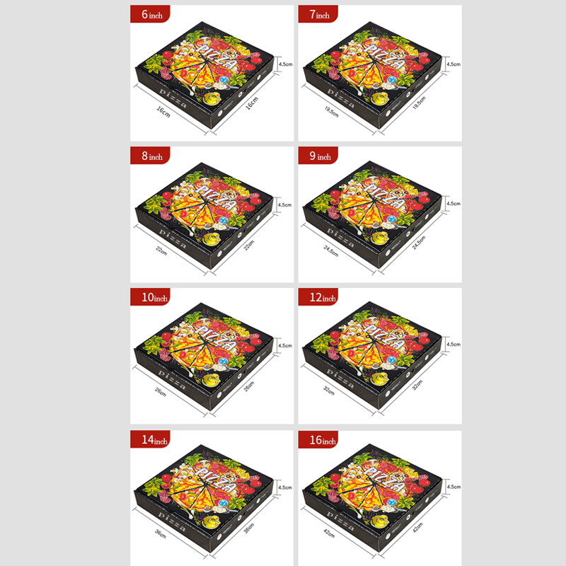 Wholesale Pizza Boxes Takeaway dessert Box Price Cheap Packaging Paper Logo Custom Pizza Boxes