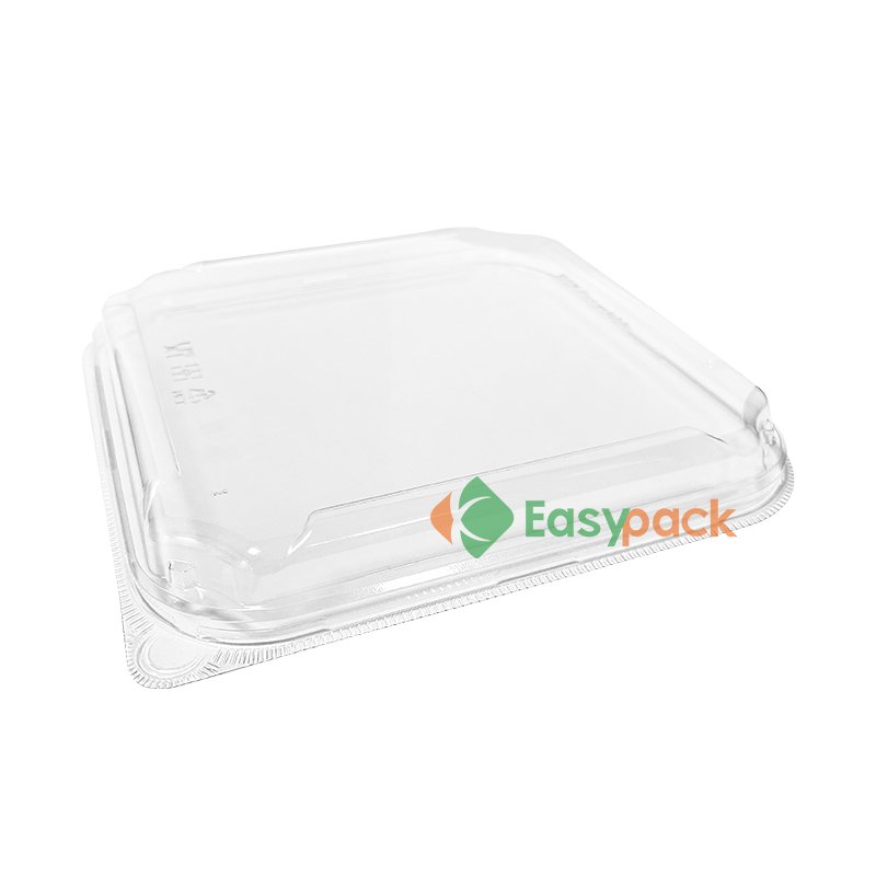 60oz Square Kraft Paper Takeaway Food Packaging Salad Container With LId