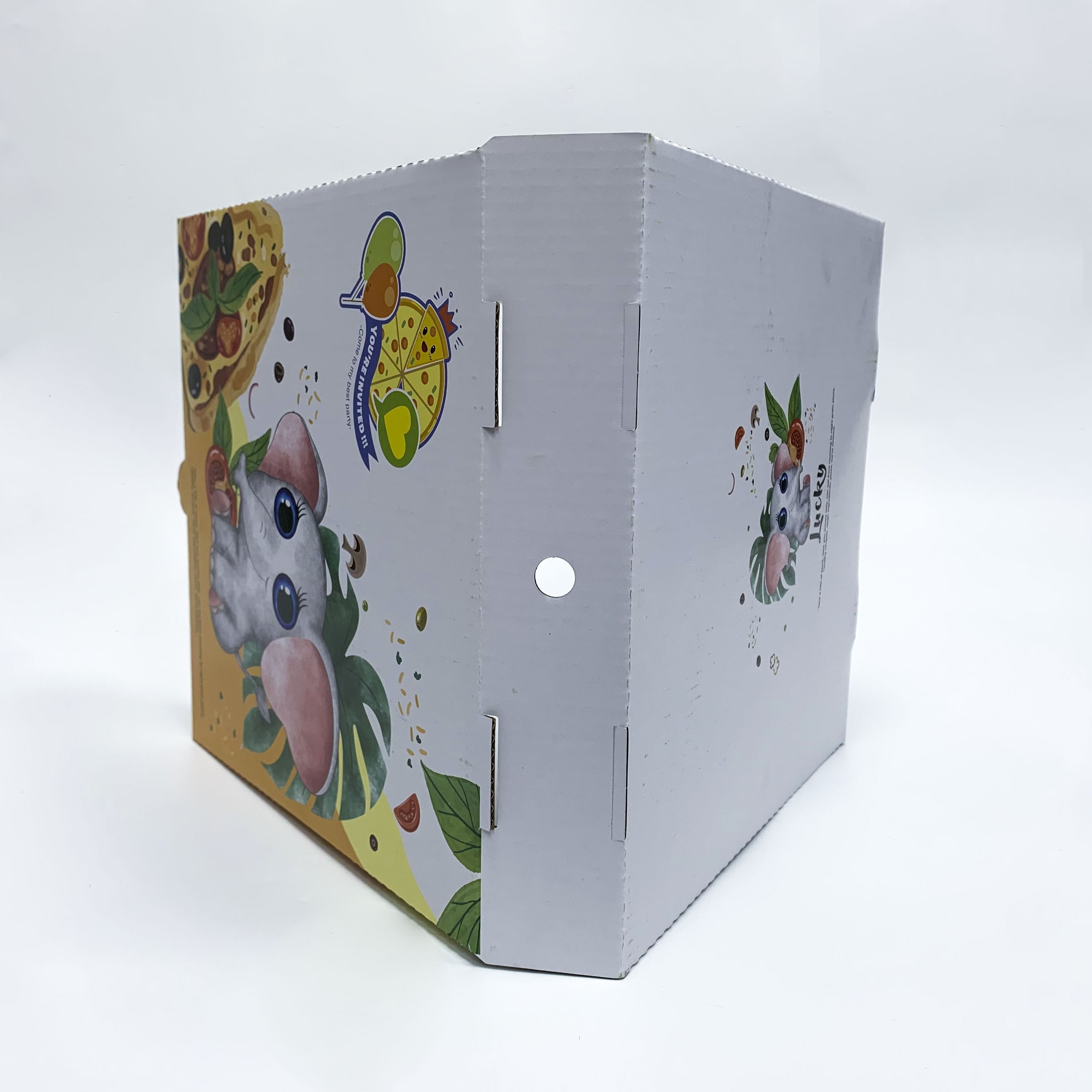 Wholesale Disposable Custom Printed Paper Take Away Box Paper packaging boxes Pizza packing Box for outside