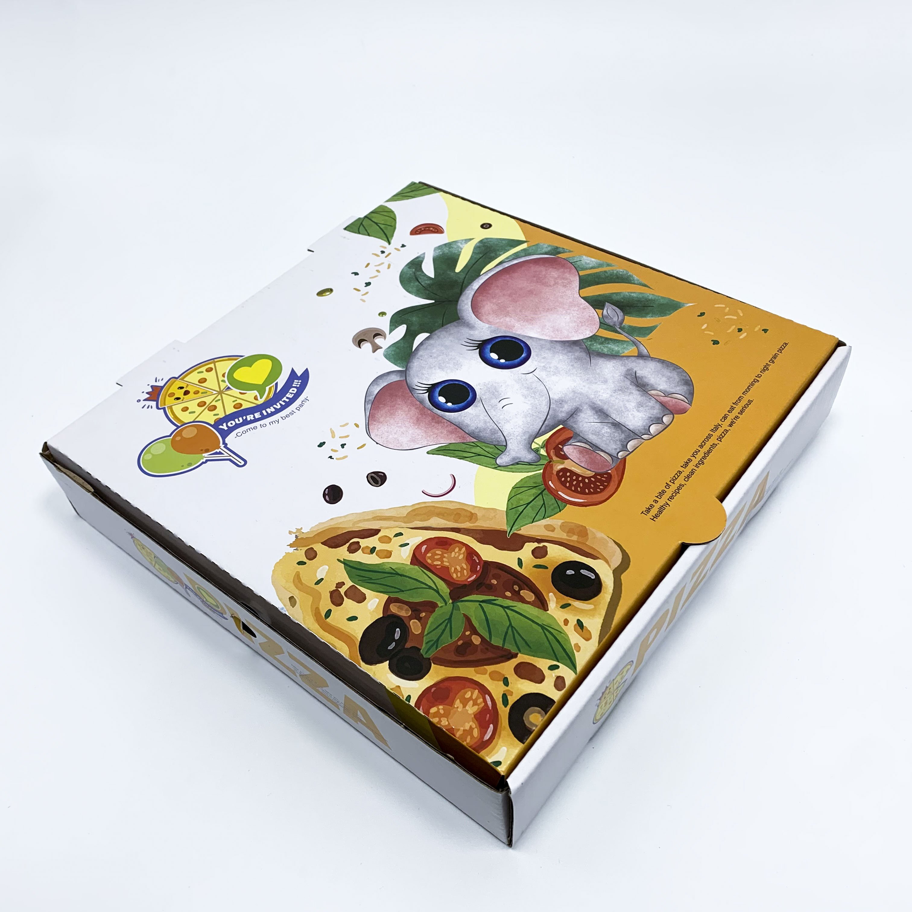 Wholesale Disposable Custom Printed Paper Take Away Box Paper packaging boxes Pizza packing Box for outside