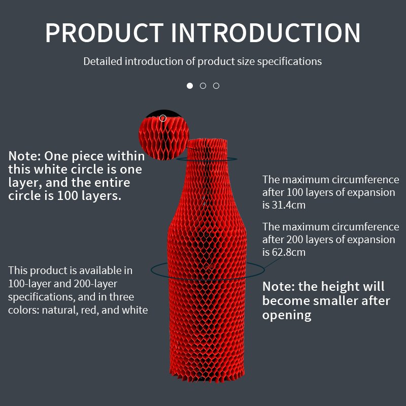 Honeycomb paper Protective Sleeve Environmental Protection Kraft paper Mesh Sleeve Wine Glass Fragile Transport packaging