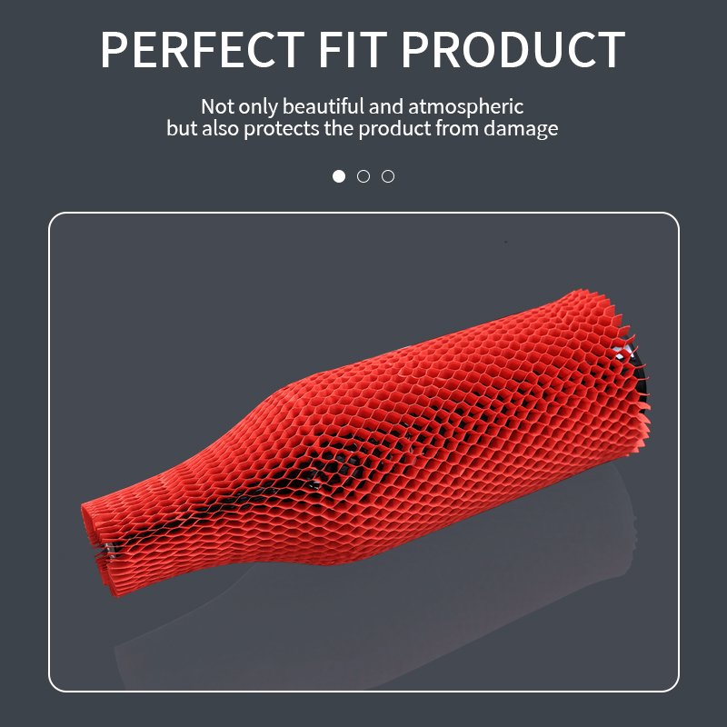 Honeycomb paper Protective Sleeve Environmental Protection Kraft paper Mesh Sleeve Wine Glass Fragile Transport packaging