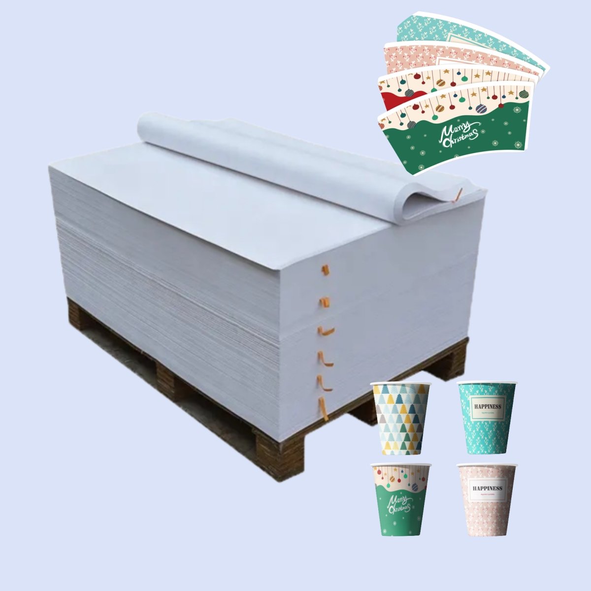 High bulk best quality 255gsm/305gsm sheet White Cardboard Paper