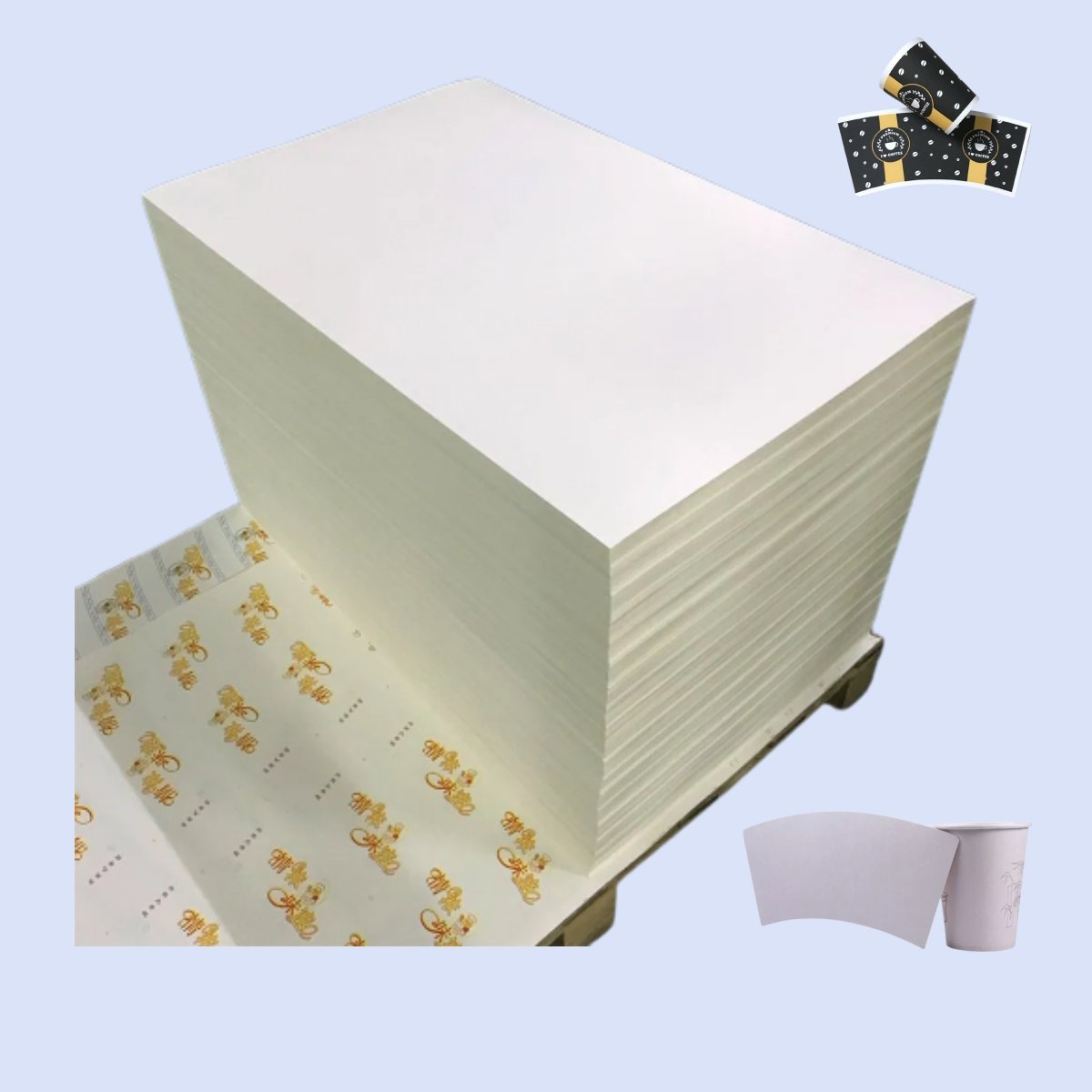 High bulk best quality 255gsm/305gsm sheet White Cardboard Paper