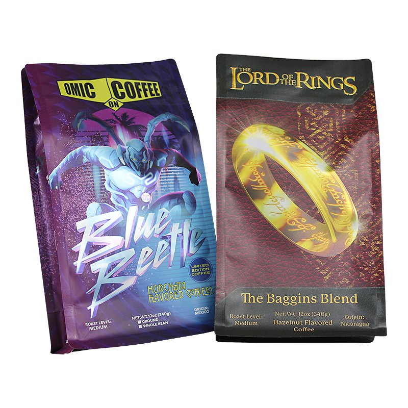 YPAK Custom Digital Printing 250G 500G 1Kg 12Oz 16Oz 5Lb Flat Bottom Coffee Packaging Bags With Valve