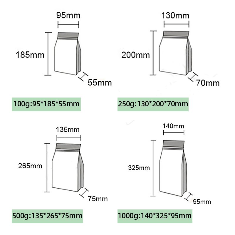 YPAK Custom Digital Printing 250G 500G 1Kg 12Oz 16Oz 5Lb Flat Bottom Coffee Packaging Bags With Valve