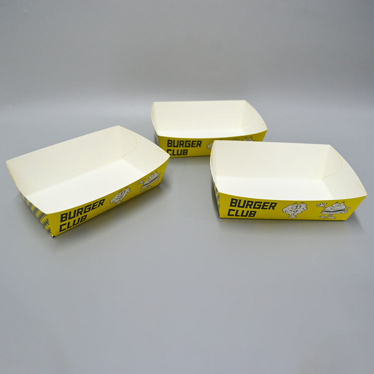 Custom Printed Logo Disposable Takeout Kraft Paper Sushi Tray Brown Food Boat Box Tray