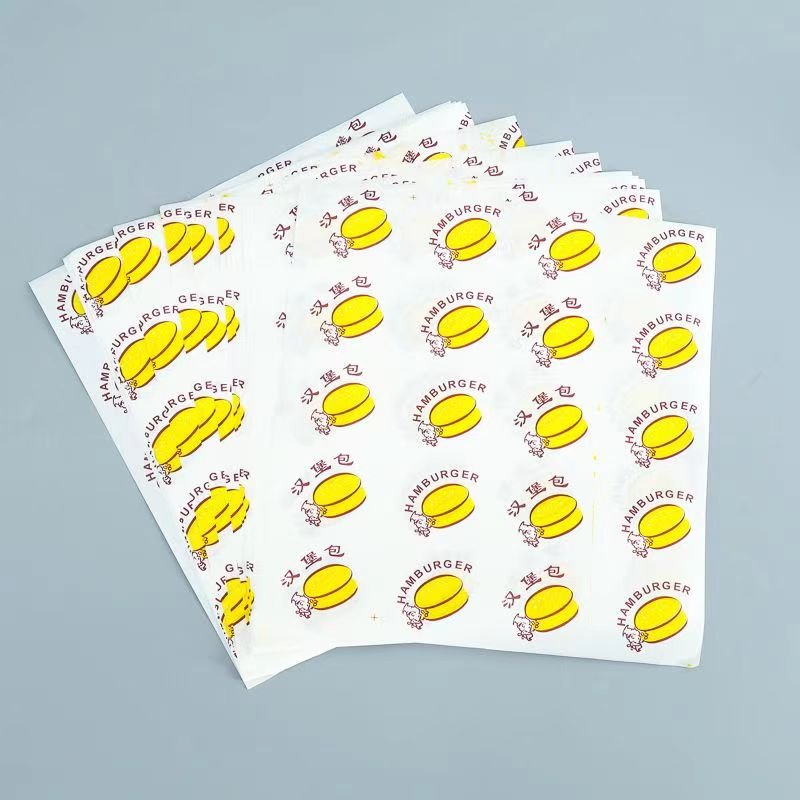 PE Coated Food Grade Custom Design And Size Grease Proof Sandwich Paper Deli Burger Wrapping Paper Bread Packaging Paper