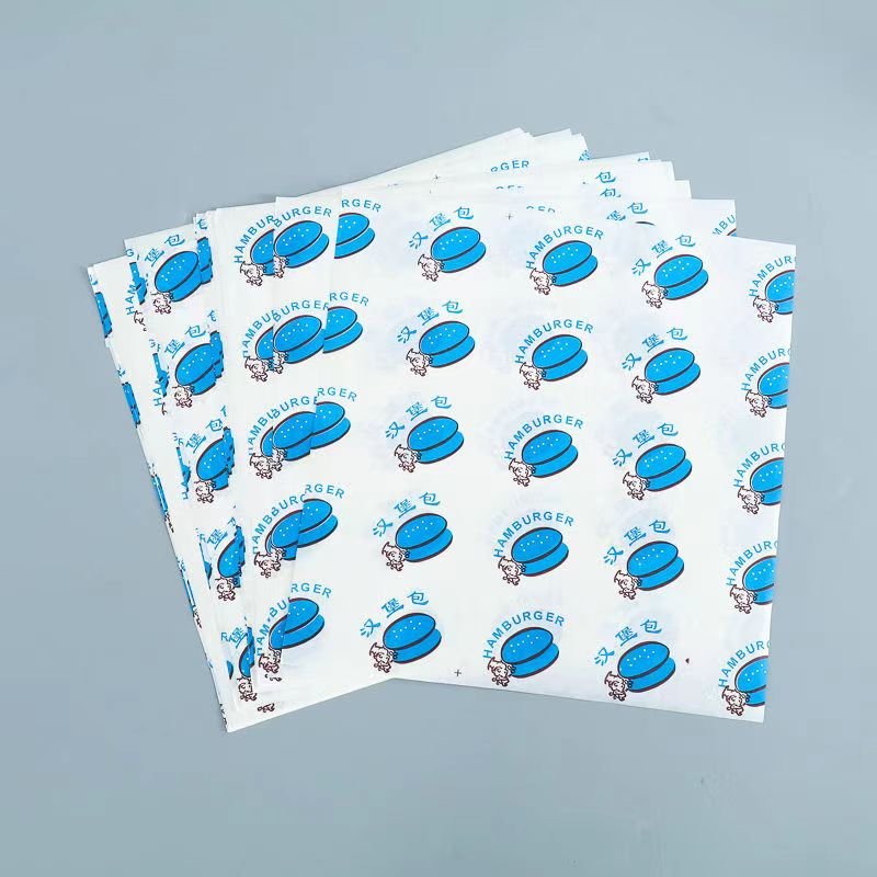 PE Coated Food Grade Custom Design And Size Grease Proof Sandwich Paper Deli Burger Wrapping Paper Bread Packaging Paper
