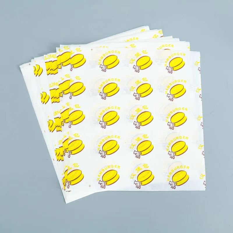 PE Coated Food Grade Custom Design And Size Grease Proof Sandwich Paper Deli Burger Wrapping Paper Bread Packaging Paper