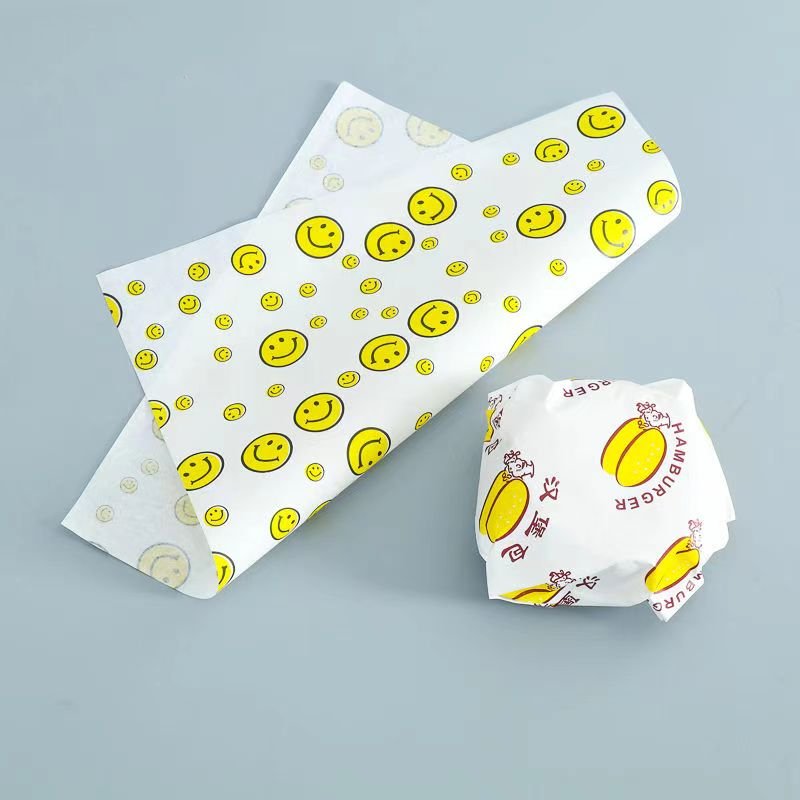 PE Coated Food Grade Custom Design And Size Grease Proof Sandwich Paper Deli Burger Wrapping Paper Bread Packaging Paper