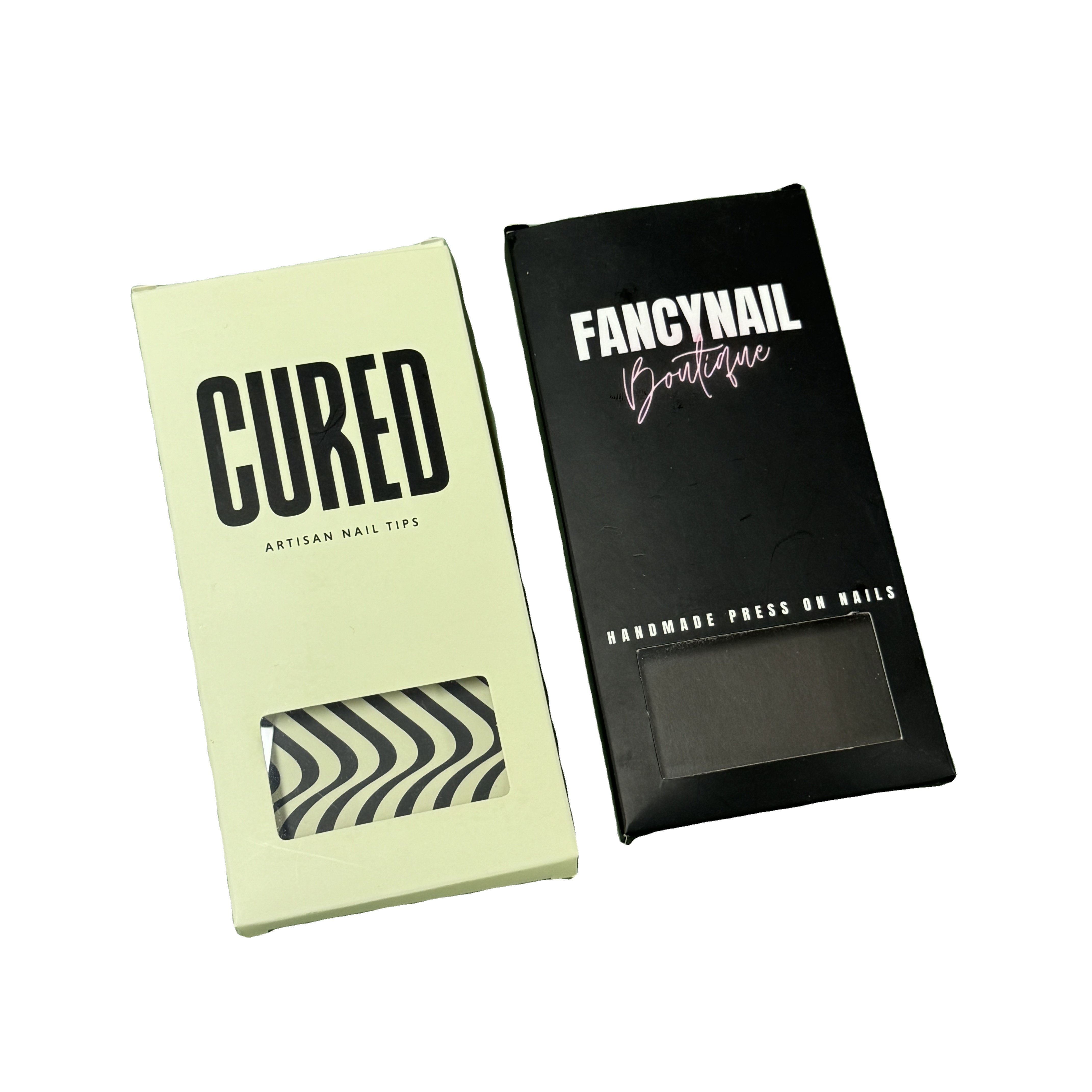 Normal/special material press on nail packaging box custom nail box for press ons
