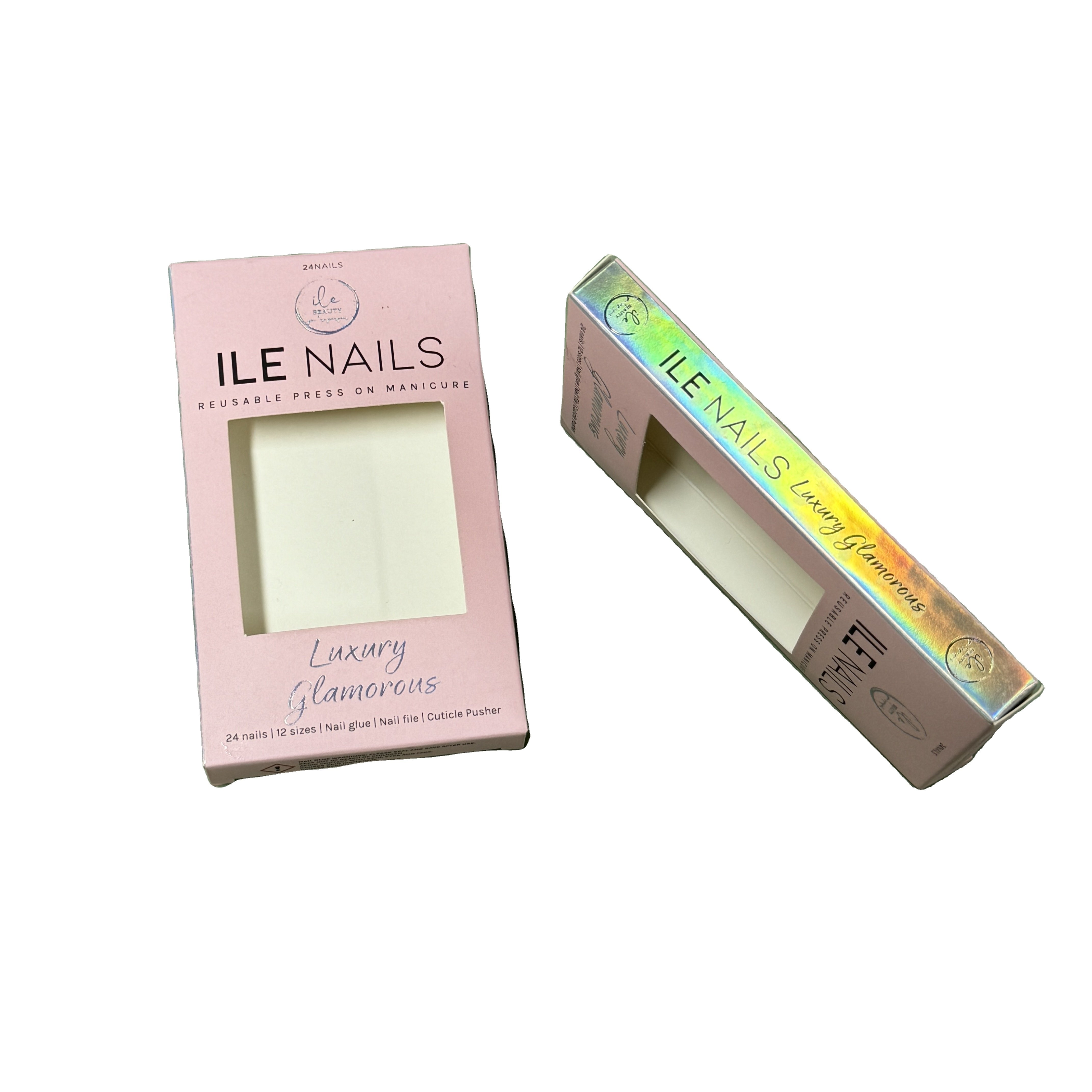 Normal/special material press on nail packaging box custom nail box for press ons