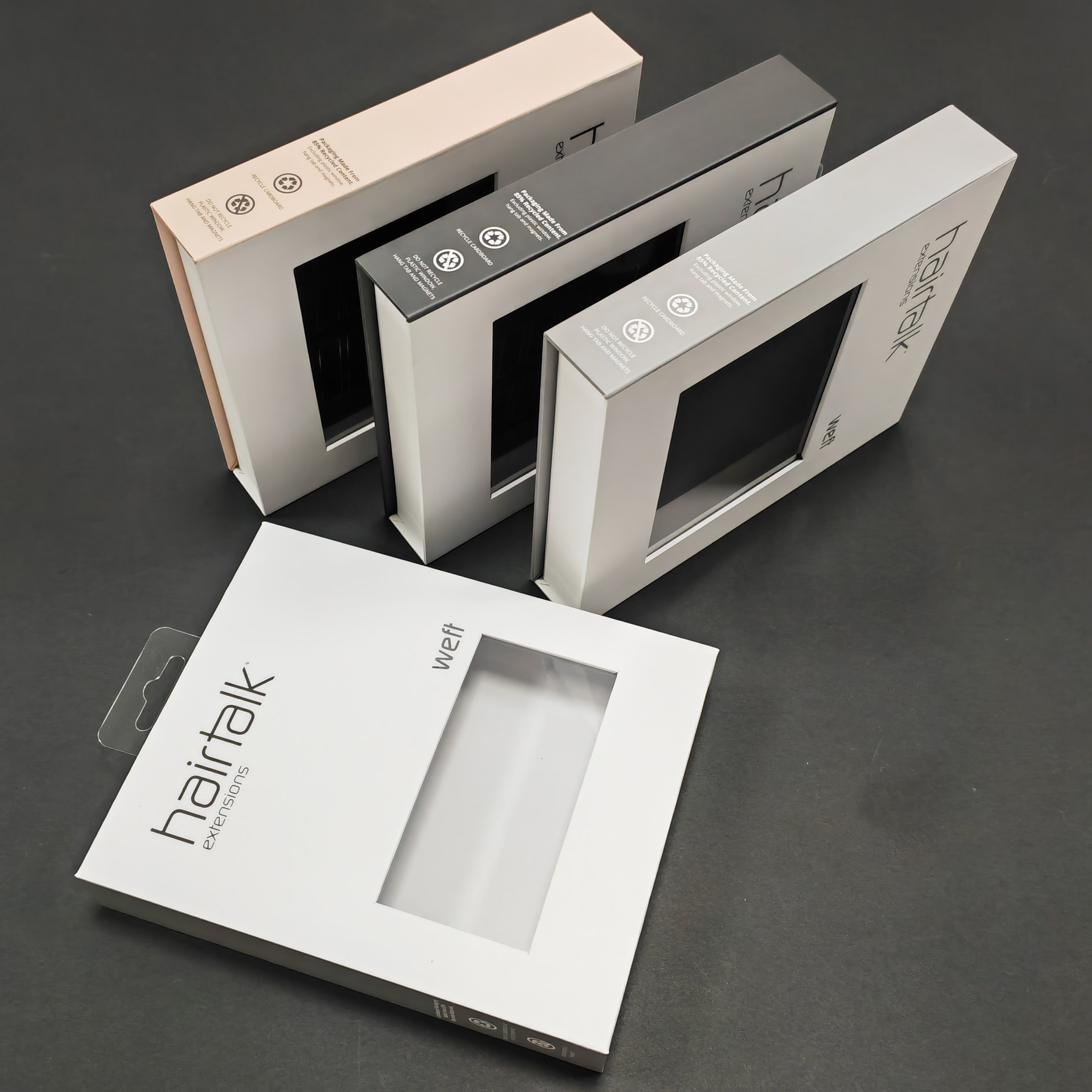 Custom Book Shape Hair Extension Paper Packaging Box With Magnetic Closure