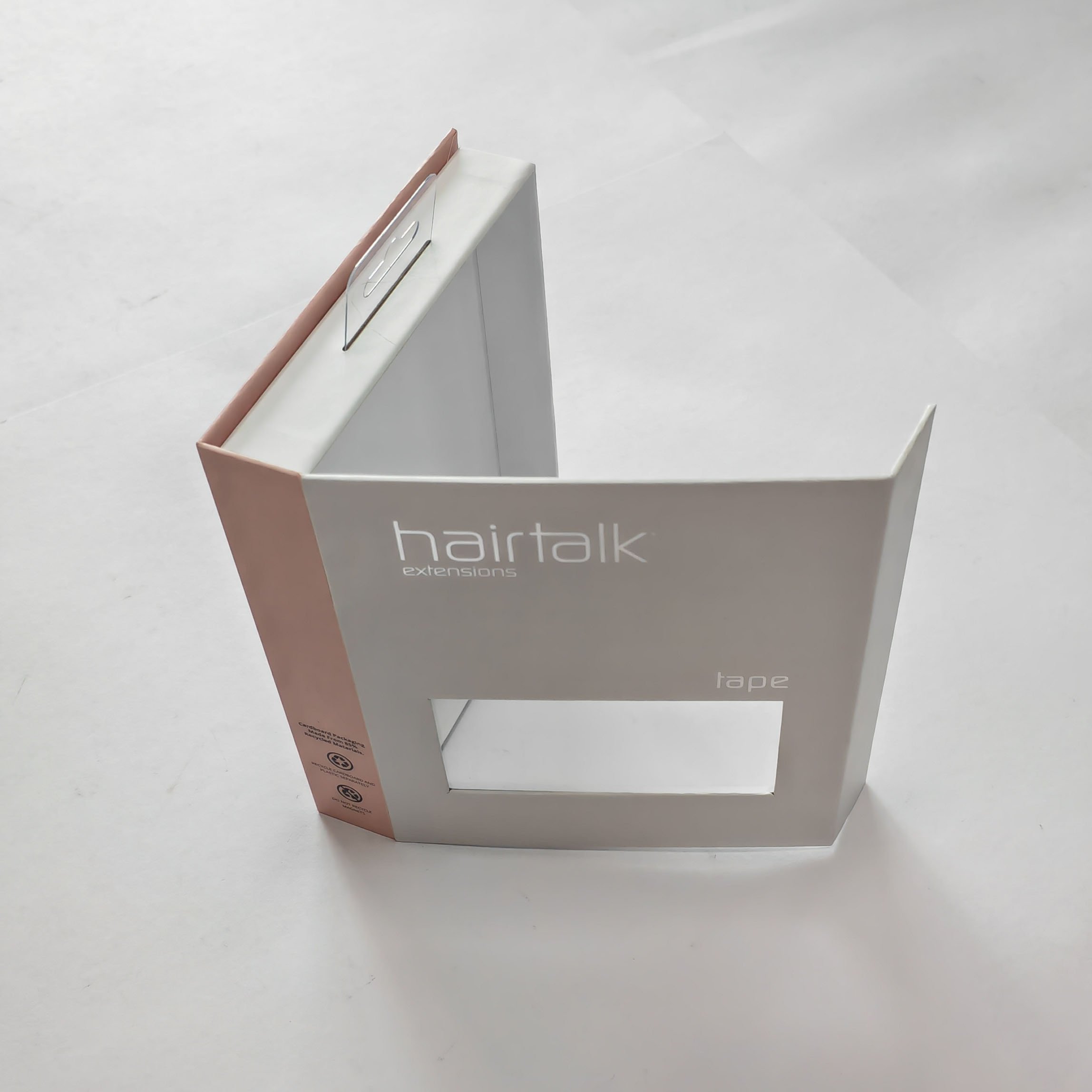 Custom Book Shape Hair Extension Paper Packaging Box With Magnetic Closure