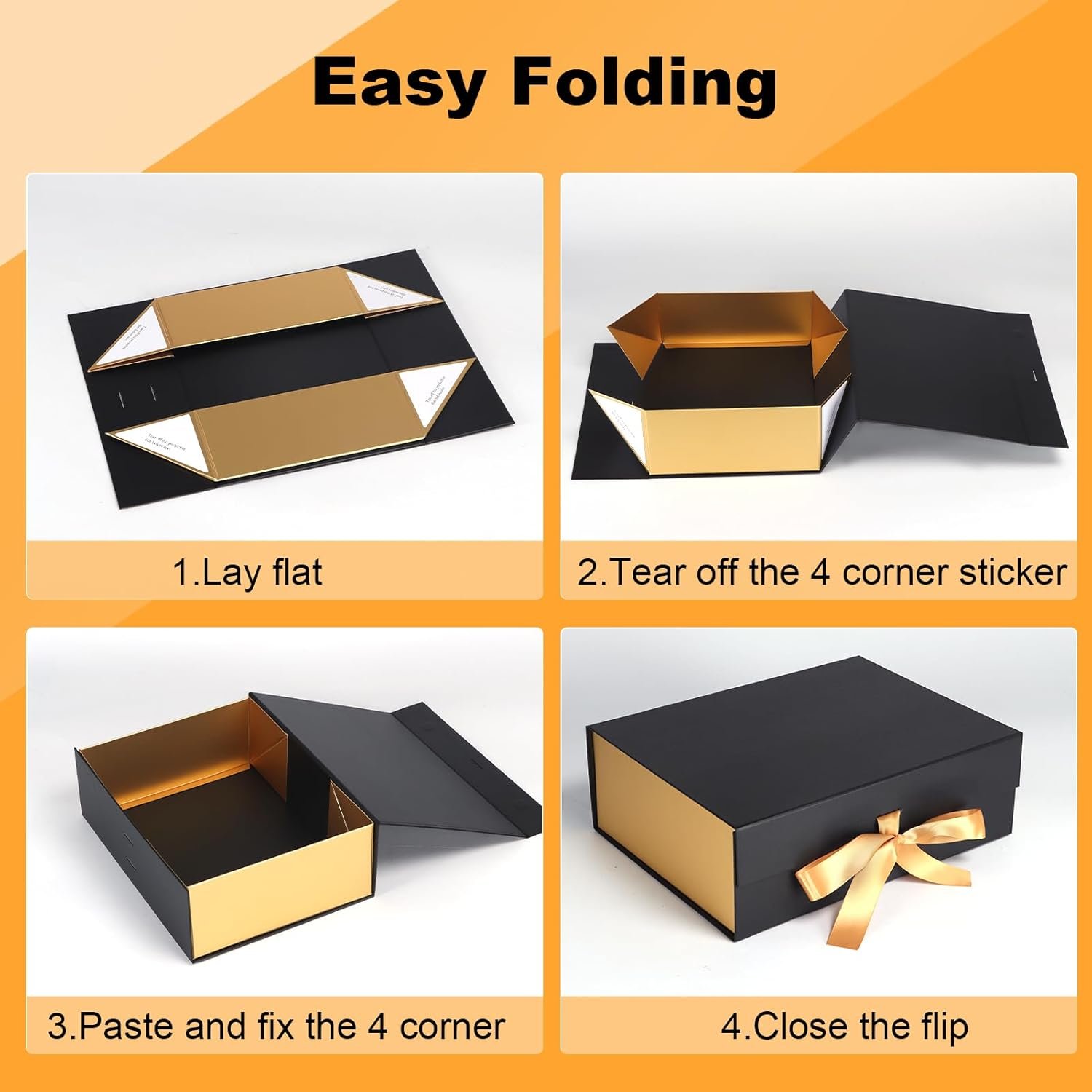 Luxury Magnetic Gift Box Packaging Ribbon Handle Folding Custom Logo Rigid Boxes Paper Clothing Gift Packaging With Insert