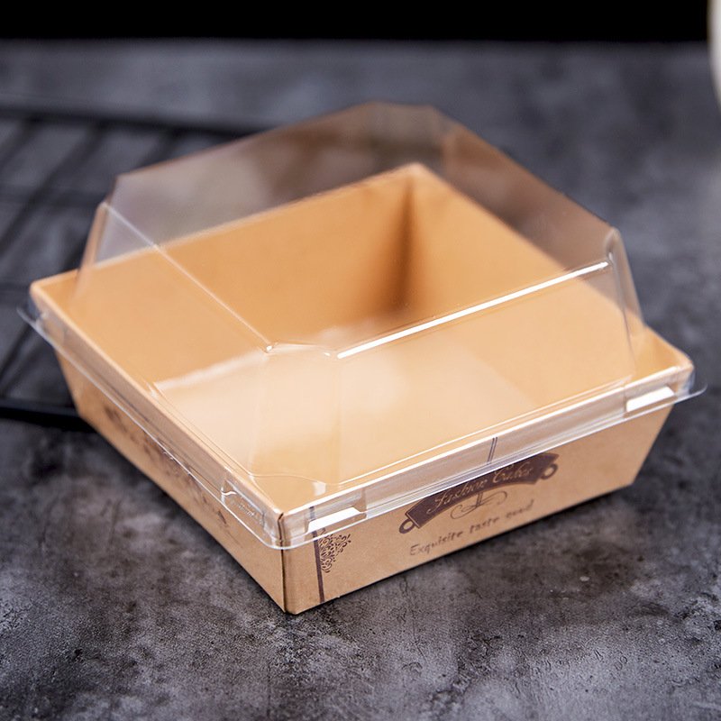 Custom packaging sweet box paper clear dessert box transparent sweet box