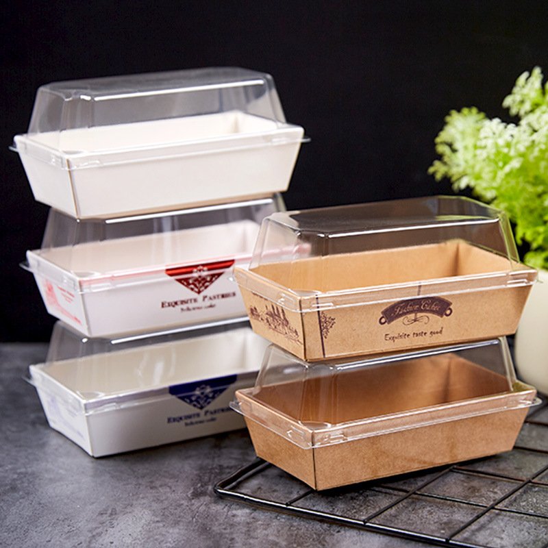 Custom packaging sweet box paper clear dessert box transparent sweet box