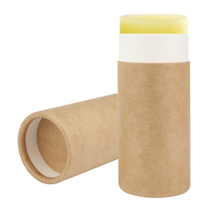 Brown kraft paper eco friendly deodorant stick container push up paper tube packaging