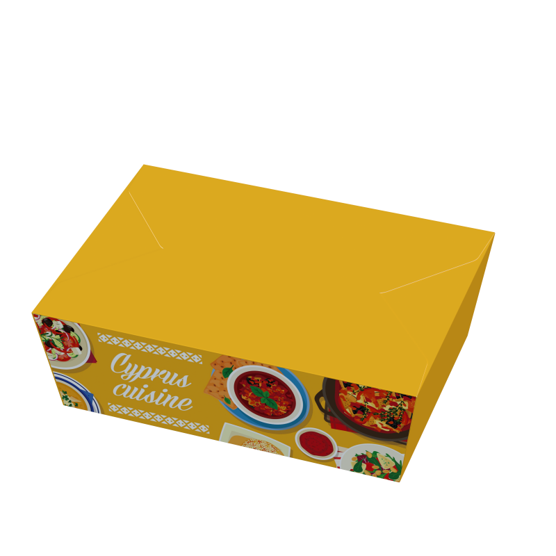 Wholesale Pizza Kraft Paper Take-Out Package Paper Box Customized Oil-Proof Fruit Salad Paper Box Fried Rice Package