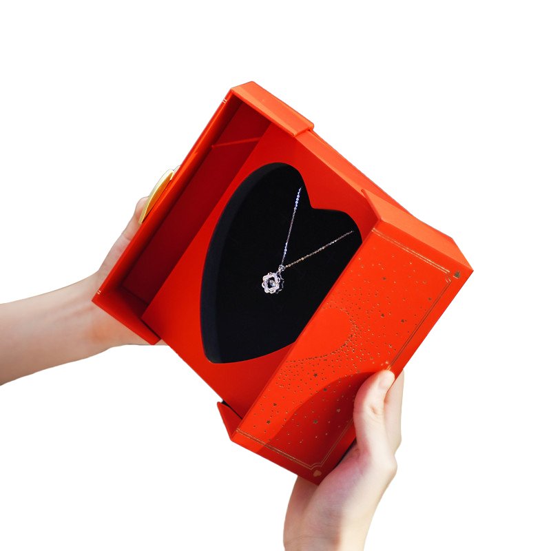 Wedding heart shape gift packaging box magnetic jewelry packaging gift cardboard boxes personalized small gift box