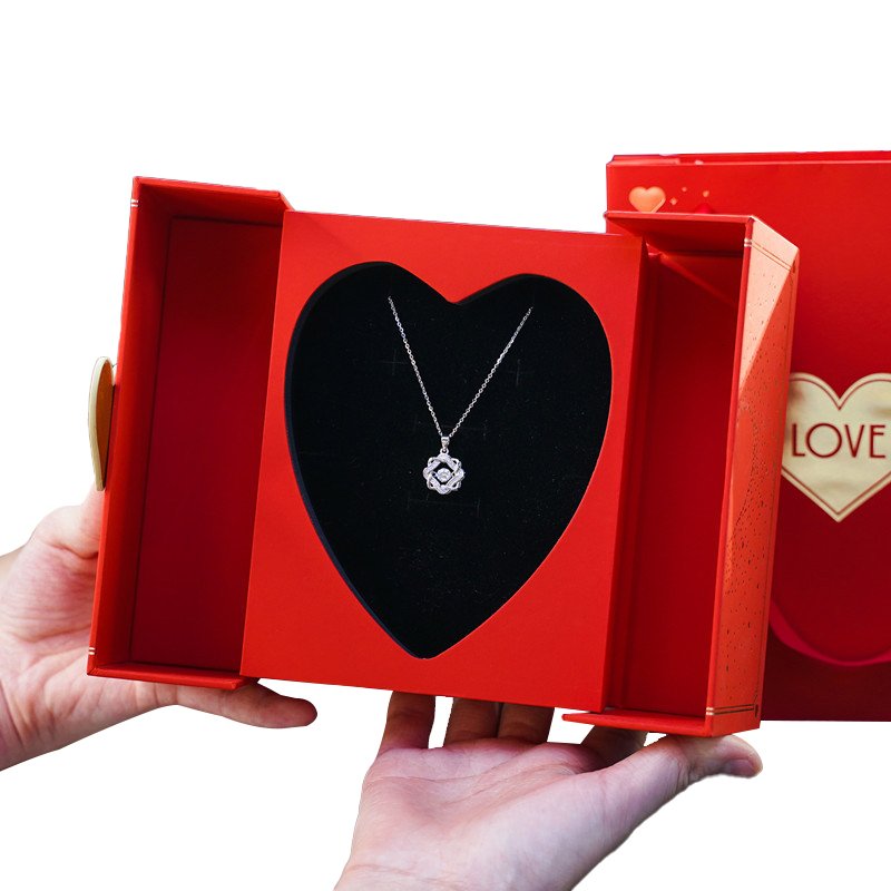 Wedding heart shape gift packaging box magnetic jewelry packaging gift cardboard boxes personalized small gift box