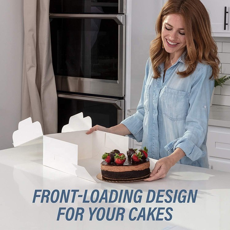cake pizz packaging box with handle for shipping