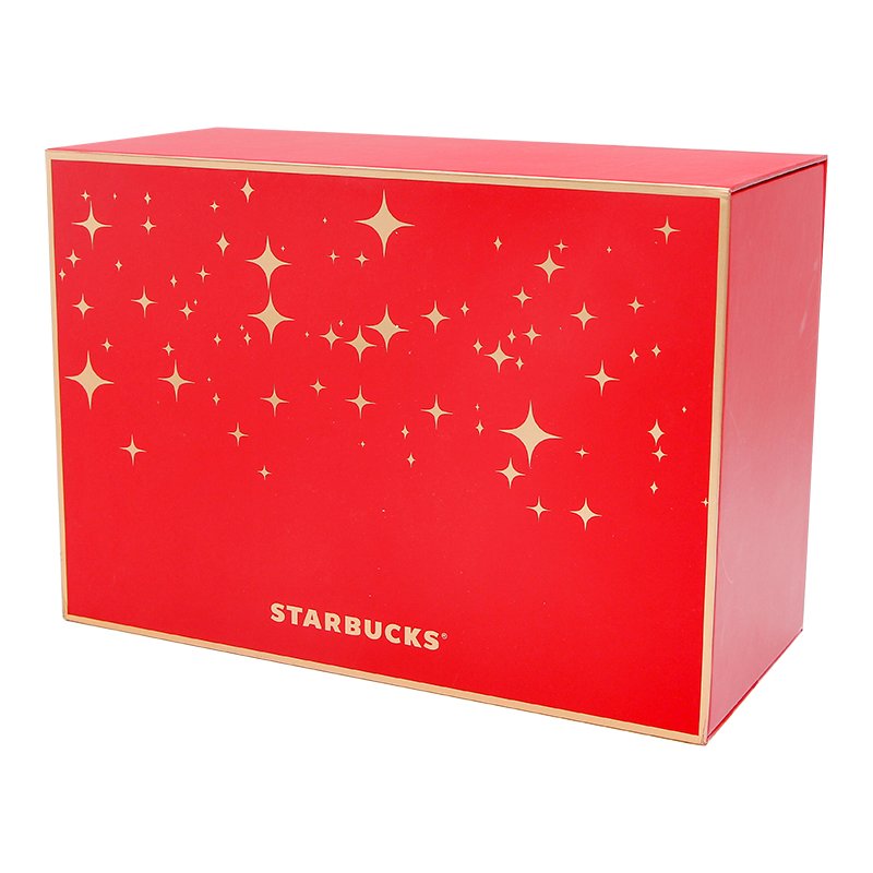 Wholesale custom red magnetic double open advent calendar paper box packaging cosmetic mystery drawer Christmas gift box