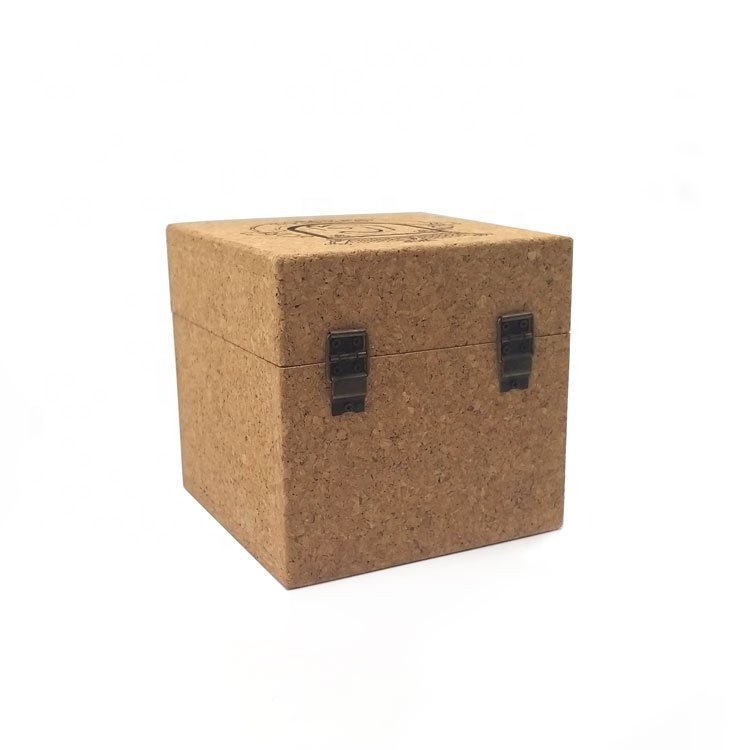 Eco-friendly Gift Packaging Boxes Square Cork Box with lid