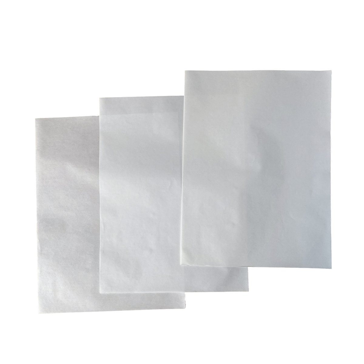 Packaging paper in various sizes can provide customized tracing paper with printed patterns.