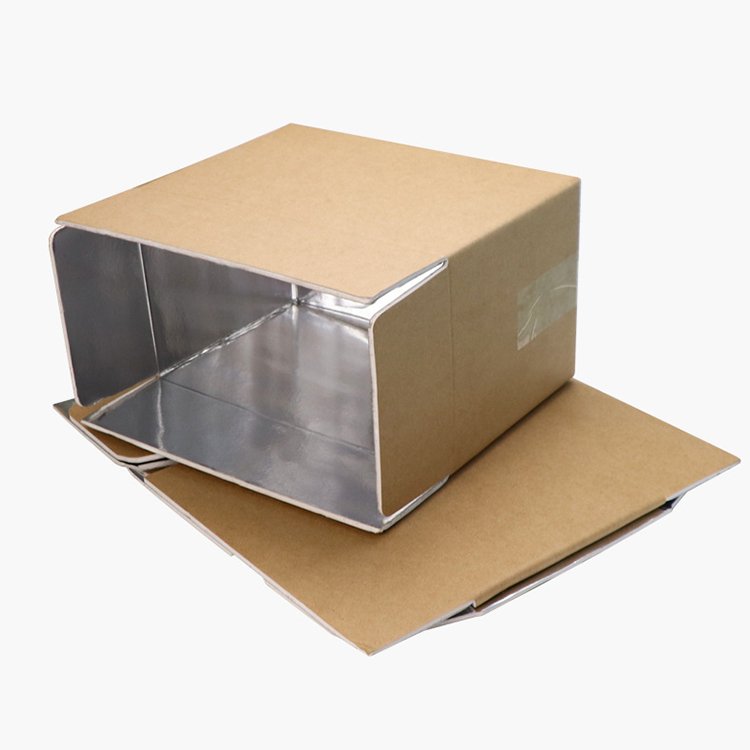 Custom Foldable Cold Chain Packaging Shipping Catering Food Frozen Seafood Thermal Insulation Aluminum Foil Transport Boxes