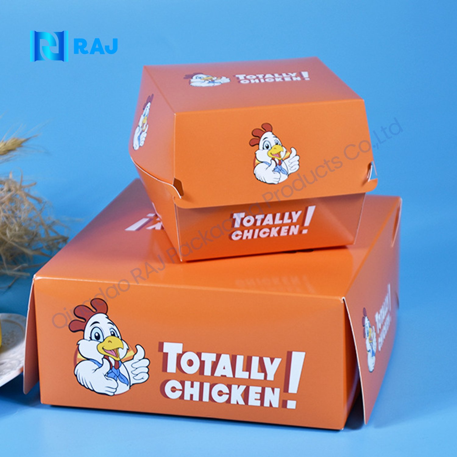 Custom Printed Corn Starch Food Packaging Burger Hot Dog Hamburger and Chips Packaging Box with Logo