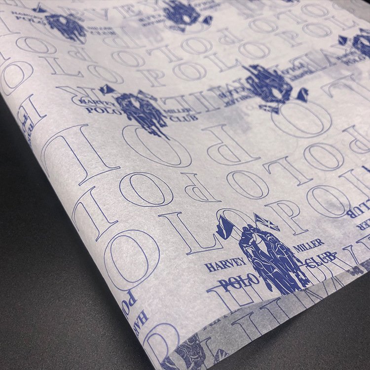 Nicro 17Gsm Foil Logo Custom Printed Clothing Packaging Paper Wrapping Paper Tissue Paper With Gold Logo Printing