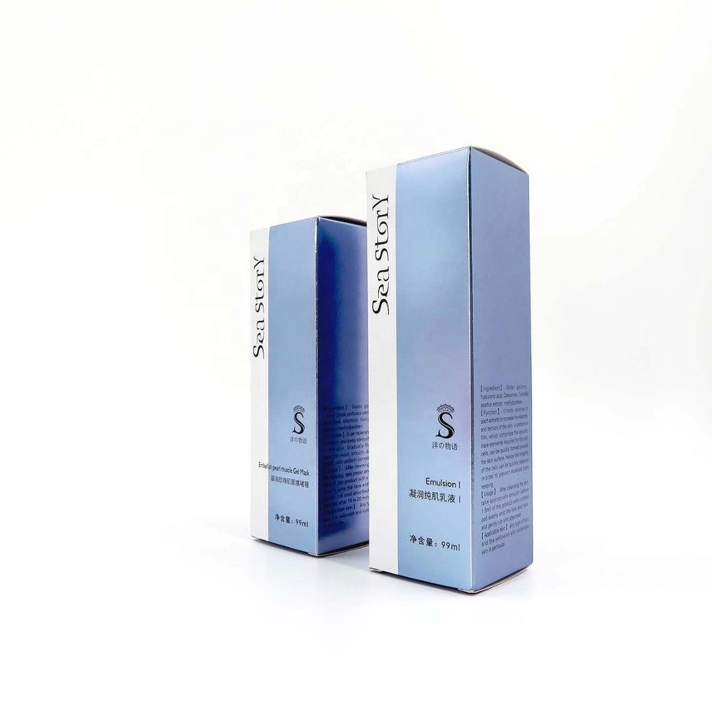 Custom Fancy Recyclable Cosmetic Retail Packaging Box for Perfume Essence Oil with Embossing and Stamping Print Handling