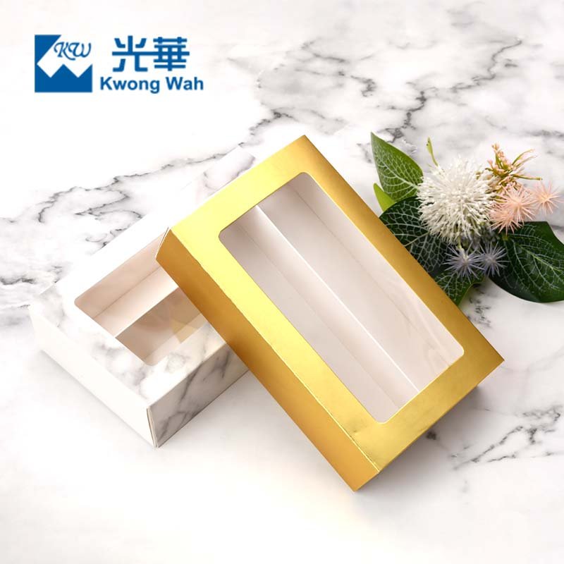 High quality transparent window wholesale custom logo luxury macaron christmas box for cookie