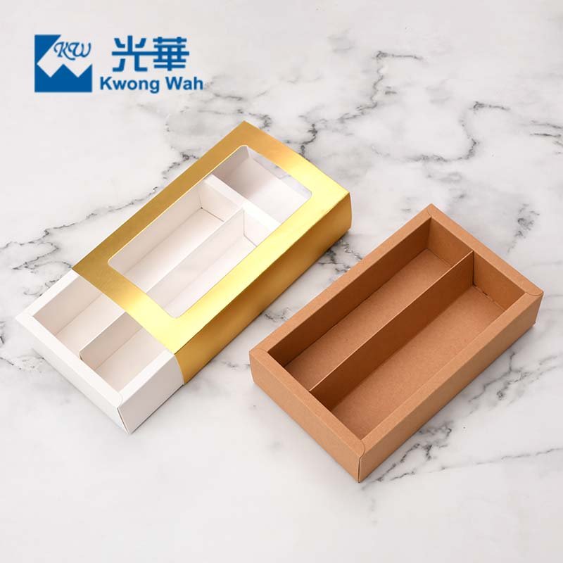 High quality transparent window wholesale custom logo luxury macaron christmas box for cookie