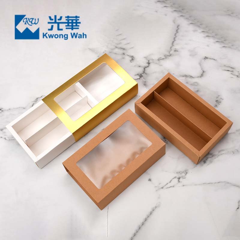 High quality transparent window wholesale custom logo luxury macaron christmas box for cookie