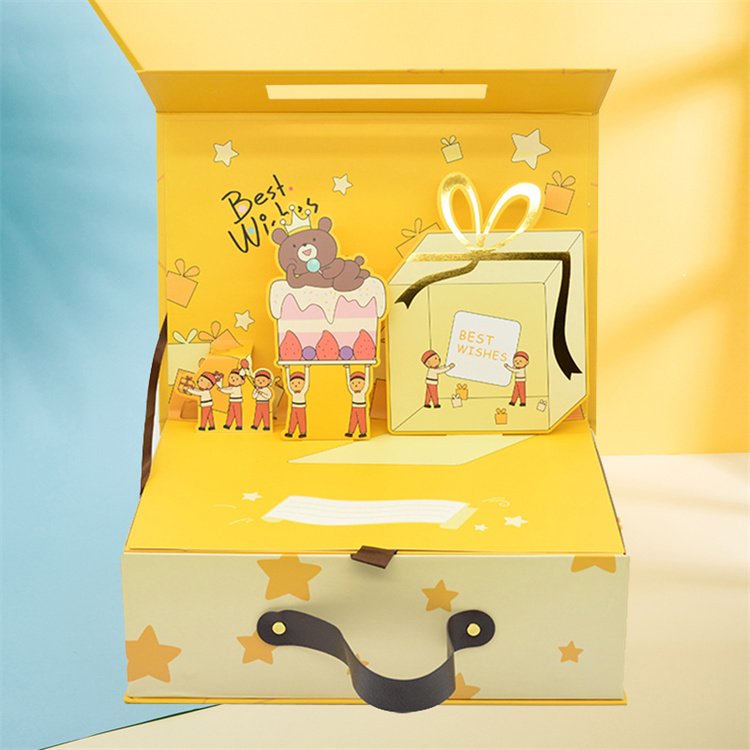 High Quality Wholesales Custom Design Logo Magnetic Box Cardboard Paper Baby Product Packaging Gift Box With Handle