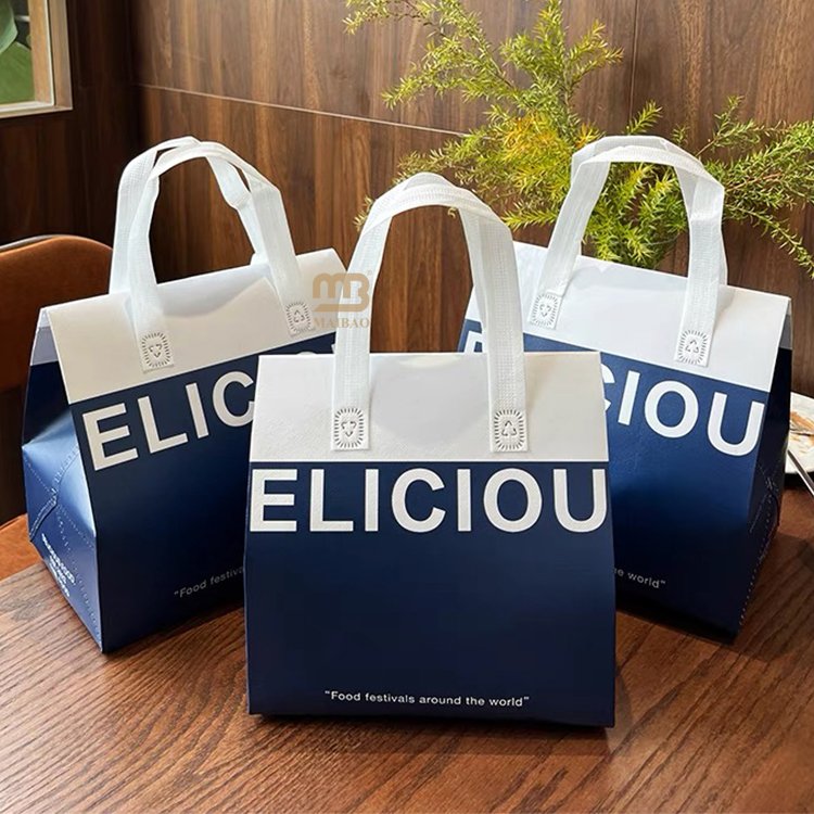 Custom eco non woven food delivery insulation foil bag reusable coffee takeaway thermal bag lunch cooler thermal lunch tote bag