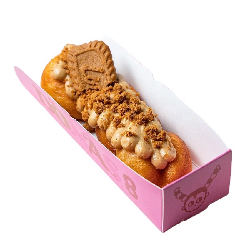 Factory Cheap Price Fry Holder Bubble Waffle Stick Packaging Food Tray Boat Churros Box