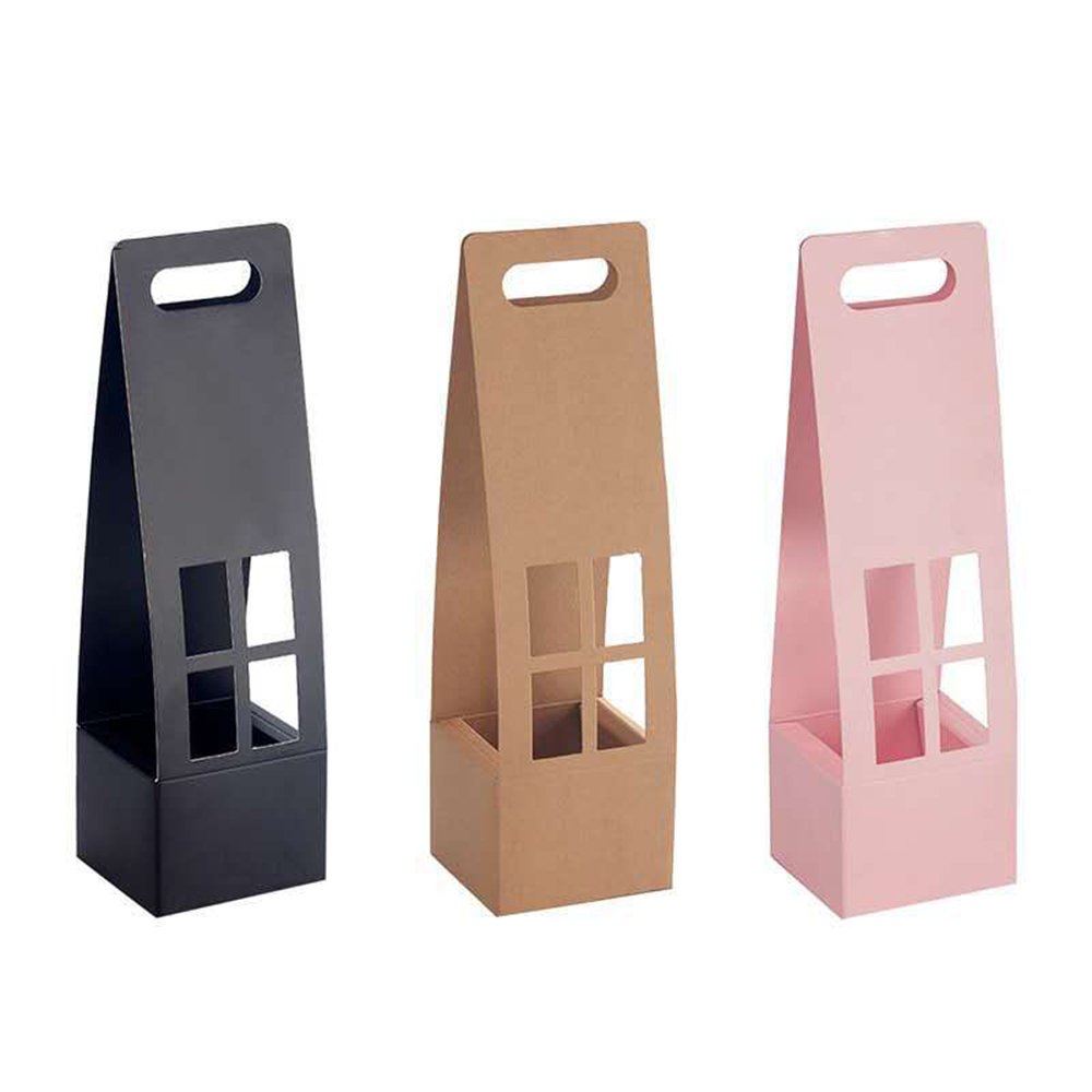 INUNION Kraft paper bag in stock Floral Wrap Florist Supplies Craft Paper Gift Bag Portable Flower Box Flower Hand Bag