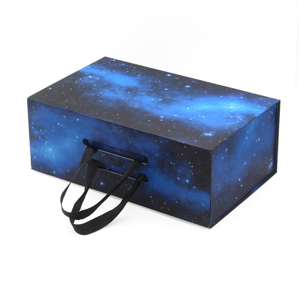 Custom Logo Empty Elegant Luxury Premium Paper Foldable Cardboard Magnetic Hoodie Gift Packaging Box With Ribbon Handle
