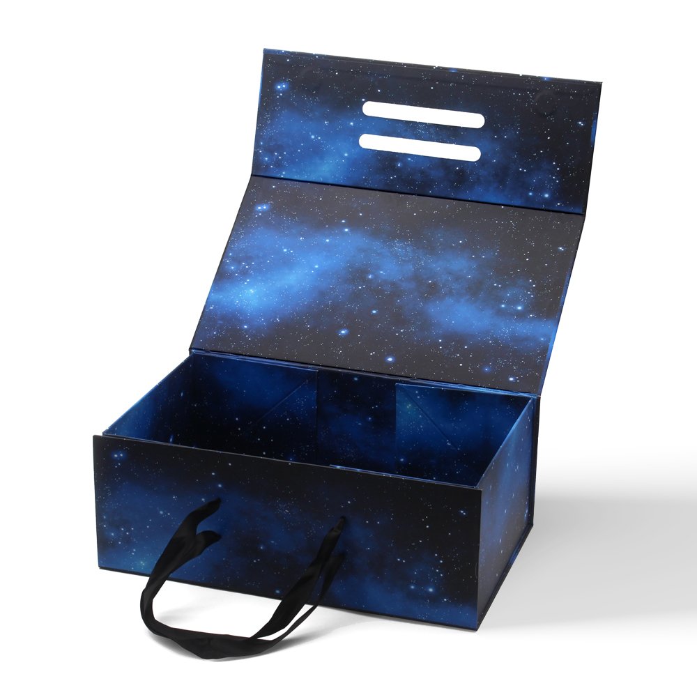 Custom Logo Empty Elegant Luxury Premium Paper Foldable Cardboard Magnetic Hoodie Gift Packaging Box With Ribbon Handle