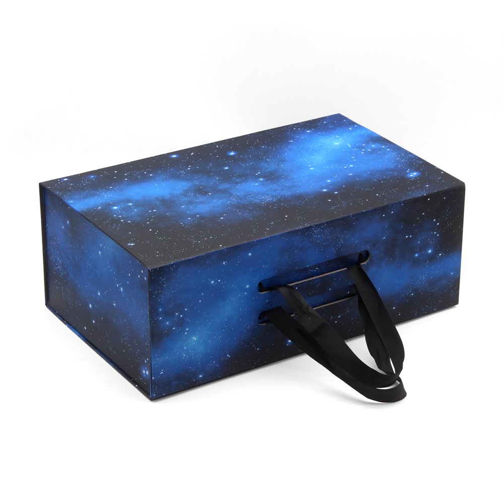 Custom Logo Empty Elegant Luxury Premium Paper Foldable Cardboard Magnetic Hoodie Gift Packaging Box With Ribbon Handle