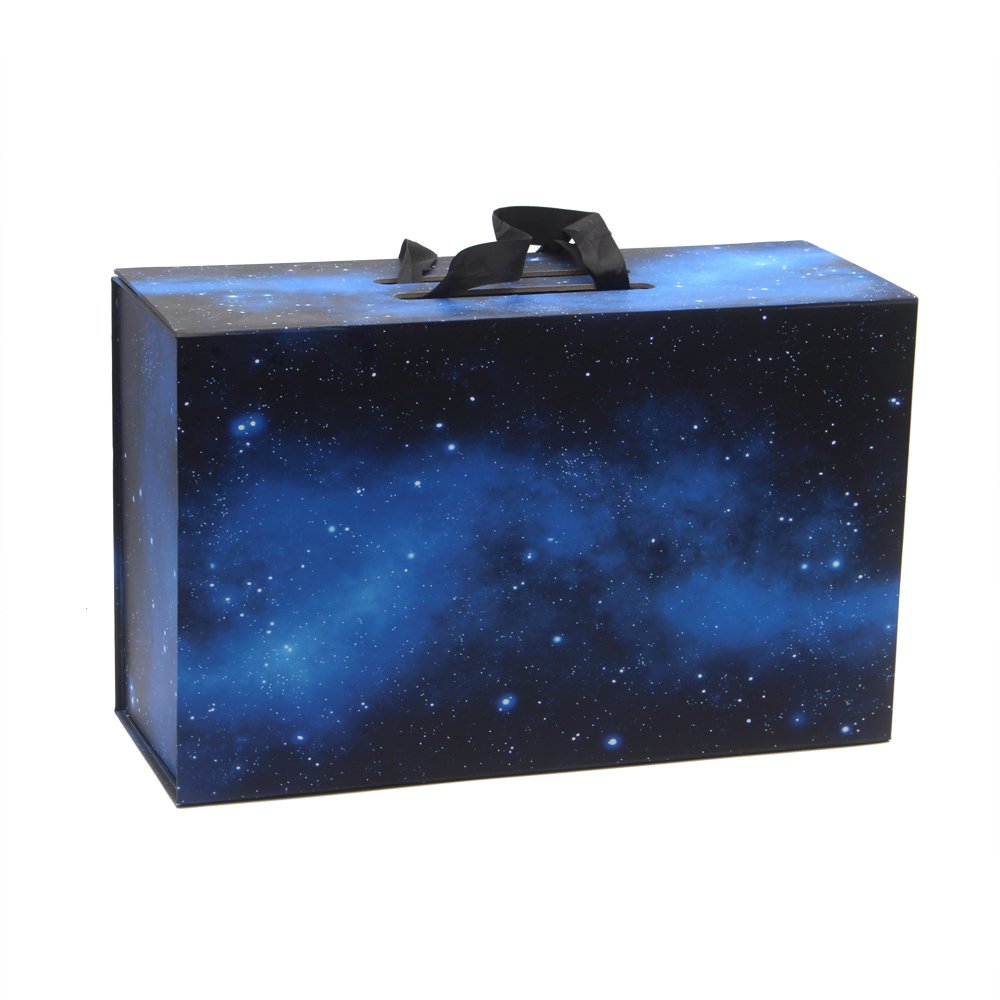Custom Logo Empty Elegant Luxury Premium Paper Foldable Cardboard Magnetic Hoodie Gift Packaging Box With Ribbon Handle