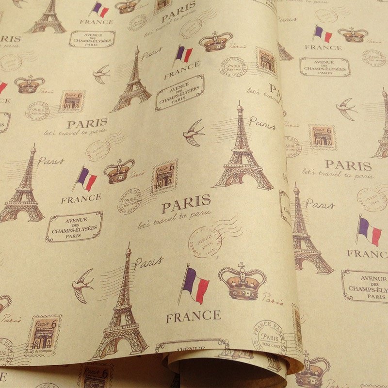 Customized Soap Packaging Wrap Custom Logo Printed Vintage Soap Kraft Wrapping Paper