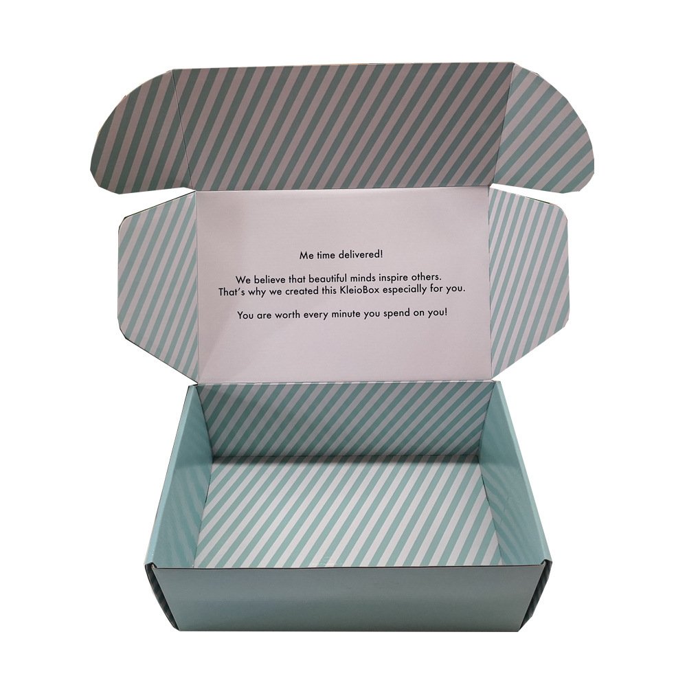 Customized recyclable pink color printing garment packaging corrugated carton shipping box