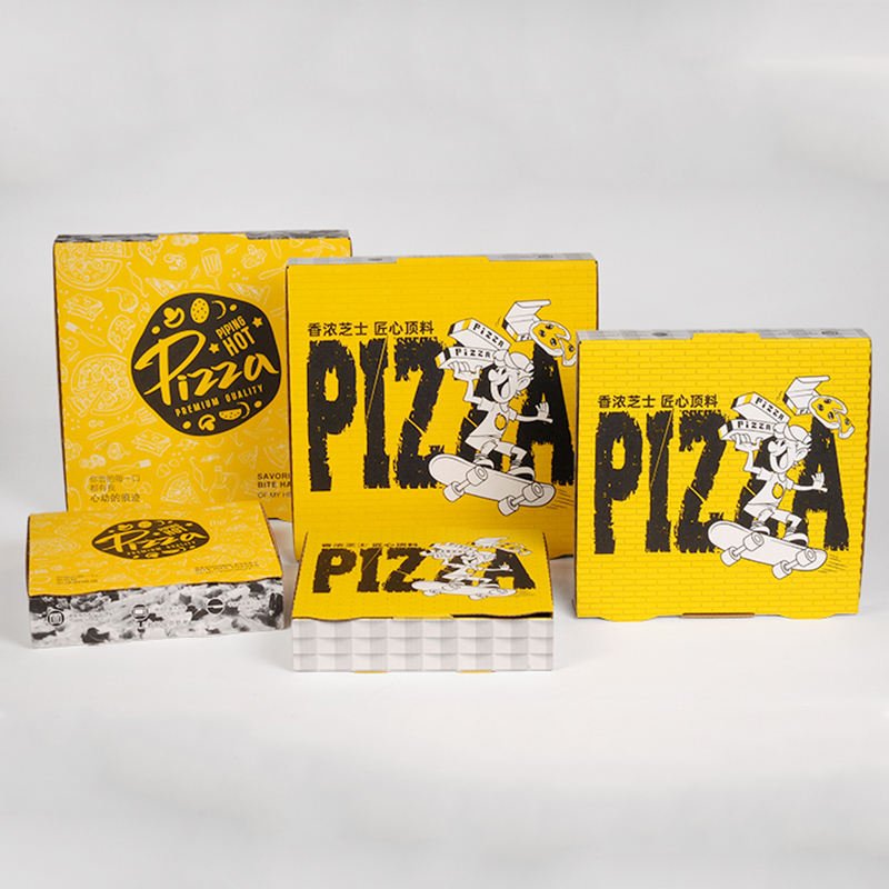 Custom Cheap Round Octagon Pizza Packaging Paper Box Takeaway Food Container Delivery Pizza Packaging Lunch Box Wholesale