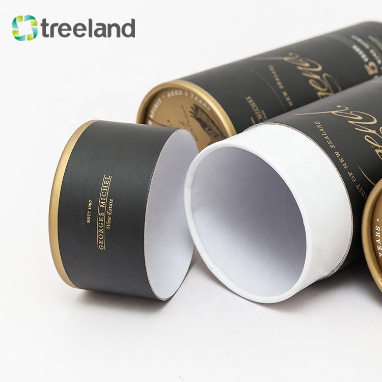 Custom Luxury whiskey packaging paper tube water bottle box packaging